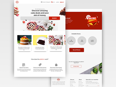 Landing Page-Creamy cake android ecommerce ios landingpage minimalist mobile app tech ui ux web