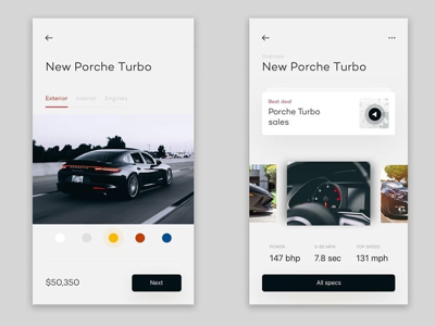 Car Purchase mobile app android cars design developer graphics ios minimalist mobile motion ui user interface ux web