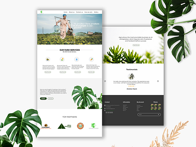 Farm Landing Page app developer farm farming landingpage mobile ui ux web