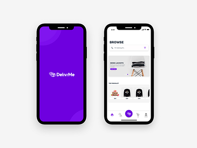 Home Page: DelivrMe App app commerce homepage landingpage mobile ui ux web