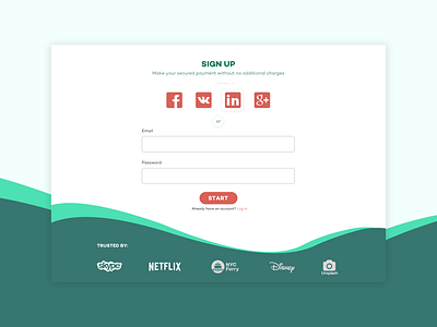 Signup page for a Payment Gateway android green ios landingpage mobile payment signin signup ui ux web