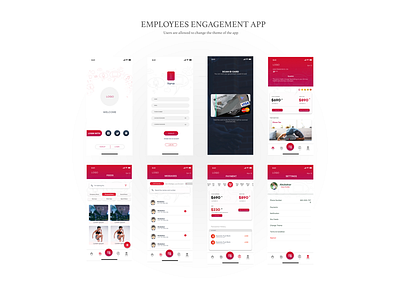 Employees Engagement App app employee ios mobile red scan splashscreen ui userinterface ux