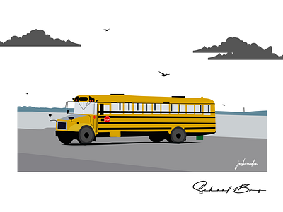 Yellow School Bus: Illustration