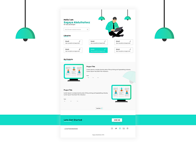 Portfolio Landing Page android flaticon green illustration ios job landingpage minimalistic portfolio ui ux web