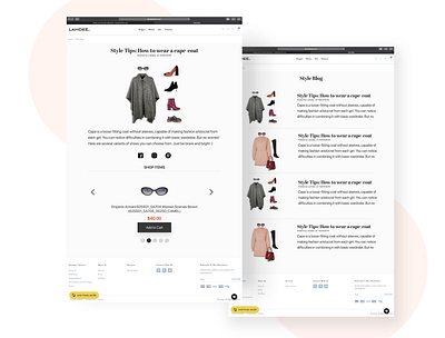 Fashion Blog cloth e comerce fashion landingpage minimalist shop shopping ui web