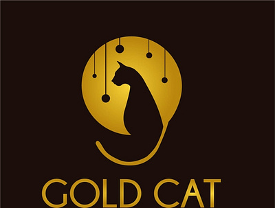 Gold Cat logo design logodesign uidesign