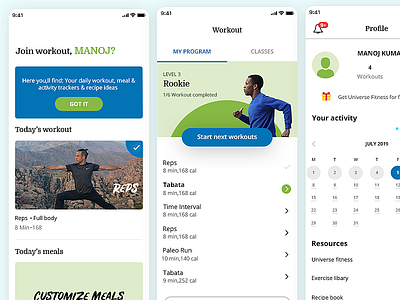 Fitness Application redesign (8 fit) application fitness app ui ux