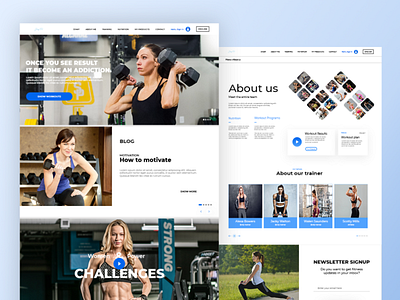 Jessy Fitness ( Web Design ) graphic design materialdesign ui ux design website design