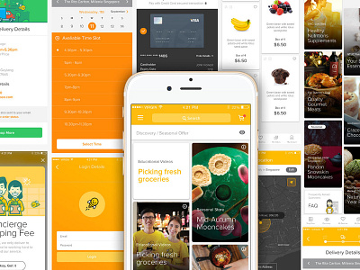 Bee'ing a Competition app bee branding cute illustration design flat grocery app honestbee illustration illustrator logo singapore startup ui ux yellow