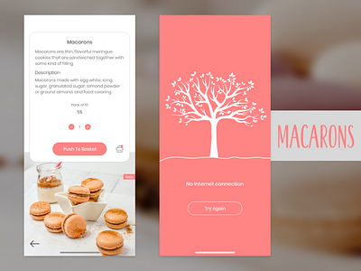 Macarons design macarons no internet sketch typography ui