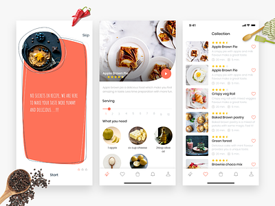 Recipe Concept App concept design cook foodie recipe app uidesign uxdesign