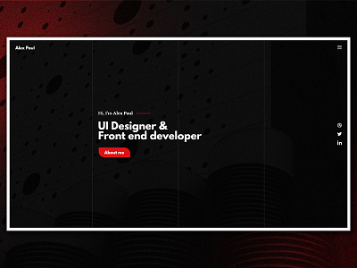 [W.I.P] - Personal website - hero section design landing page personal portfolio ui uidesign visual design