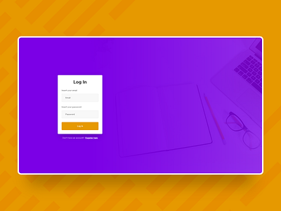 Educational Web App Login Screen