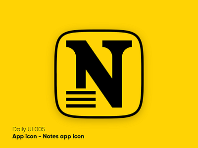 Notes app icon - Daily UI 005 app app icon branding graphicdesgn graphicdesign logo vector visual design