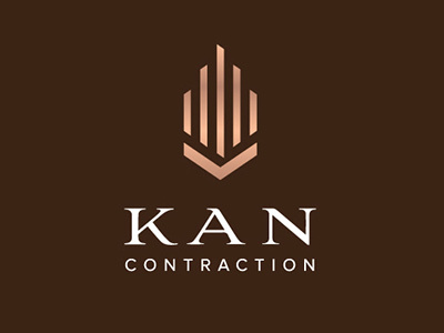 KAN logo brand building business company crest estate identity logo mark monogram shape symbol