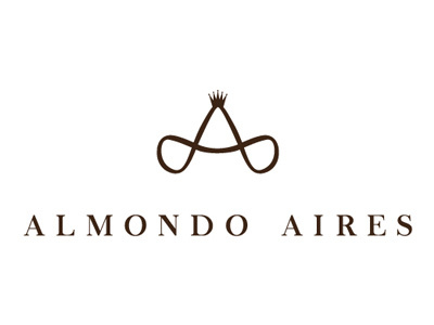 Almondo logo brand business company crest crown identity logo mark monogram royal shape symbol