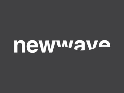 Newwave logo brand business company crest identity logo mark monogram shape symbol typo wave
