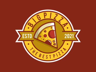 BIG pizza clasic coffee design film illustration logo music sketch vector
