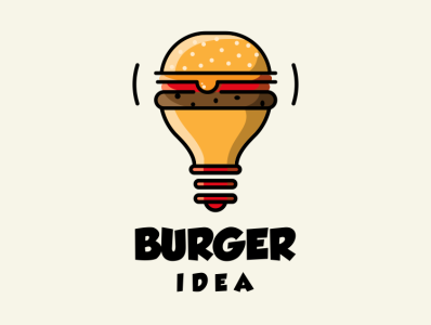BURGER IDEA design icon illustration logo sketch vector