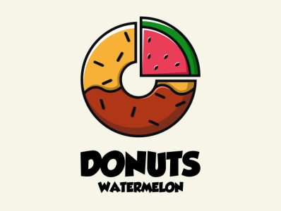 DONUTS WATERMELON bird coffee design film icon illustration logo music sketch vector