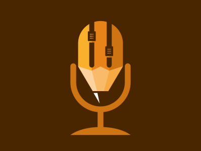 pencil mic design illustration logo music sketch vector