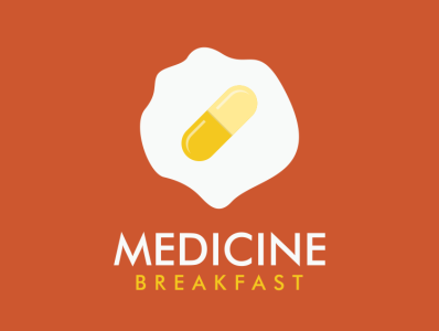 MEDICINE BREAKFAST branding design illustration logo sketch vector