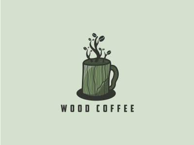 Wood Coffee coffee logo wood