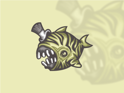 Monster Fish fish logo monster