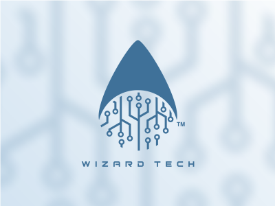 Wizard Tech design logo tech wizard