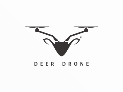 Deer Drone deer design drone logo