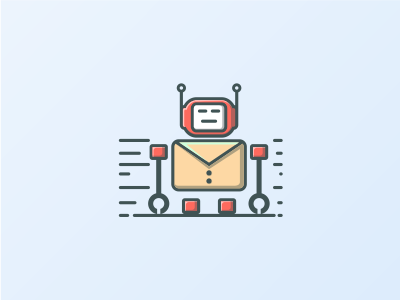 Robot Mail design logo mail robot