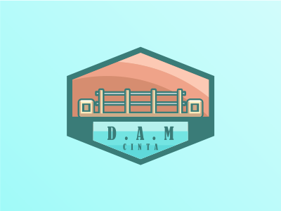 Dam Cinta bridge design logo