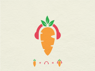 Carrot Music carrot design logo music