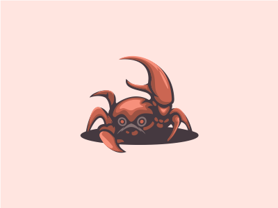 Mr Crab crab design logo
