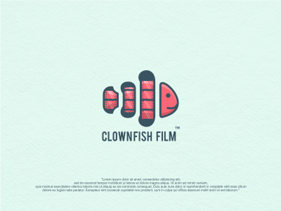 Clownfish Film clownfish design film logo sketch vector