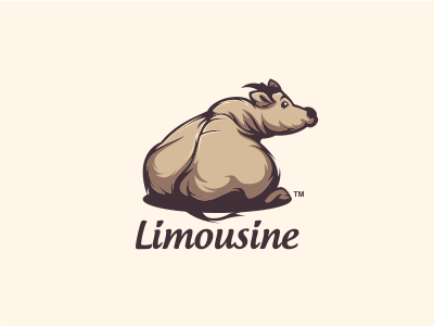 Limousine cow design limousine logo sketch vector