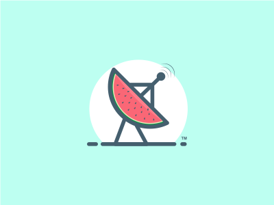 Parabolic Watermelon design logo parabolic sketch vector watermelon