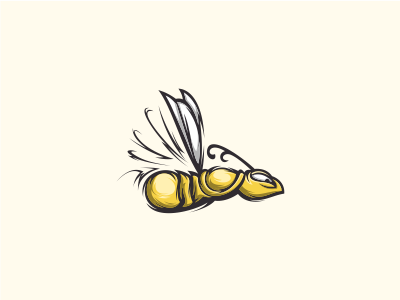 Bee bee design logo sketch vector