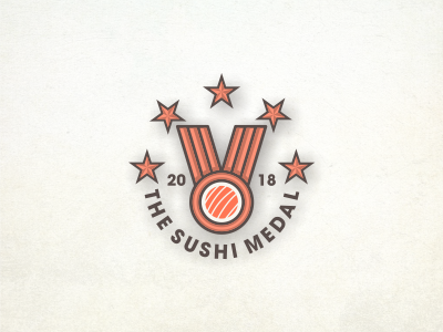 The Sushi Medal design logo medal sketch sushi vector