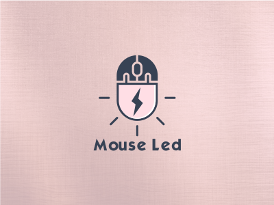 Mouse Led design logo sketch vector
