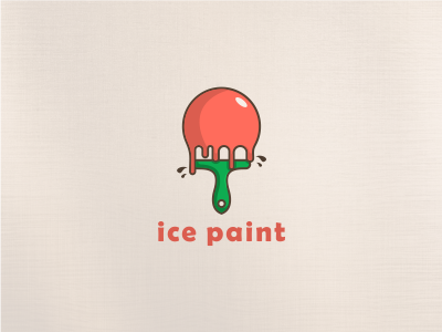 Ice Paint coffee design logo sketch vector