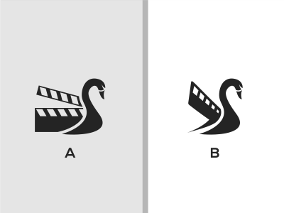 Swan Film bird design film icon illustration logo music sketch vector