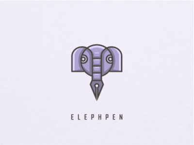 Elephpen design film illustration logo music sketch vector