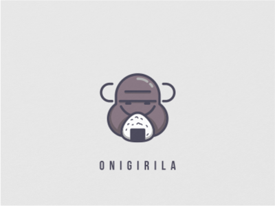 Onigirila design film logo music sketch vector