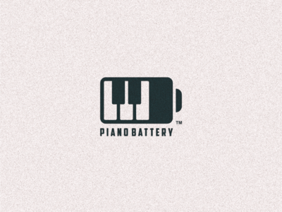 Piano Battery bird coffee design film icon logo music sketch vector