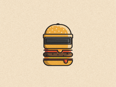 Burger Lv 3 design fish illustration logo pencil sketch vector