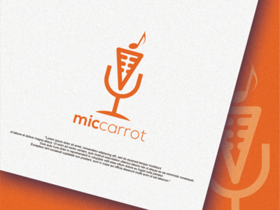 Mic Carrot coffee design film icon illustration logo sketch vector