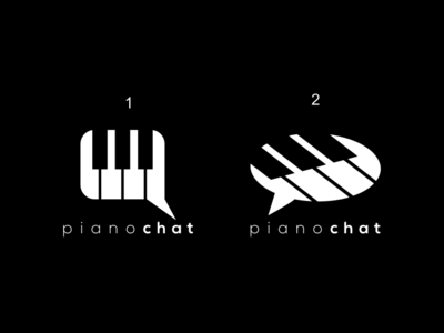 Piano Chat design icon logo sketch vector