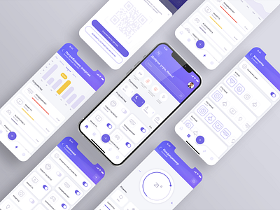 Smart Home App app application charts design graphic design home page mobile pie chart smart smart home statistics typography ui ux
