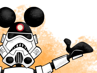 Magical Stormtrooper illustration mickey mouse star wars texture